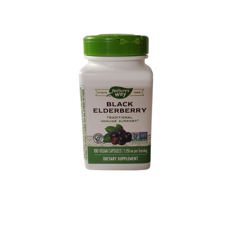 블랙 엘더베리 (천연 감기약) ㅣBlack Elderberry, 575 mg, 100 Vegan Capsules